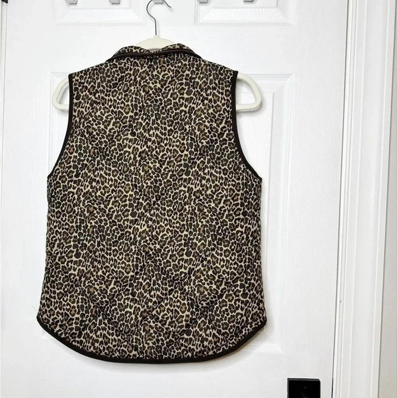 J. CREW FACTORY Leopard Printed Puffer Vest Preppy Animal Print‎ Quilted Small - Picture 6 of 6
